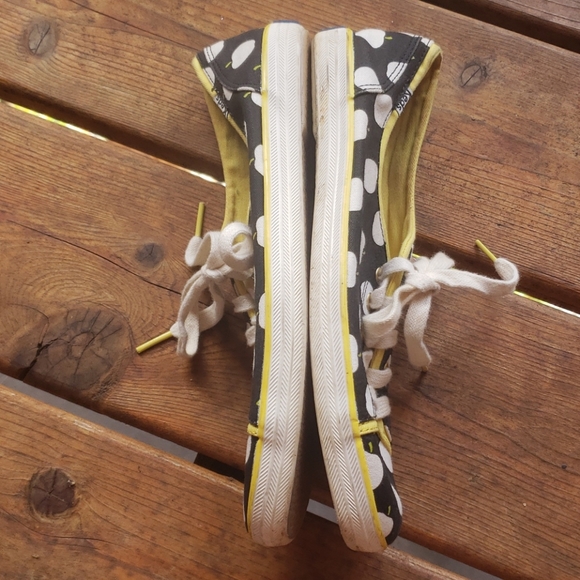 KATE SPADE x KEDS Black & White Apple Rally Sneakers sz 8 Women's Casual Shoes - Picture 7 of 12